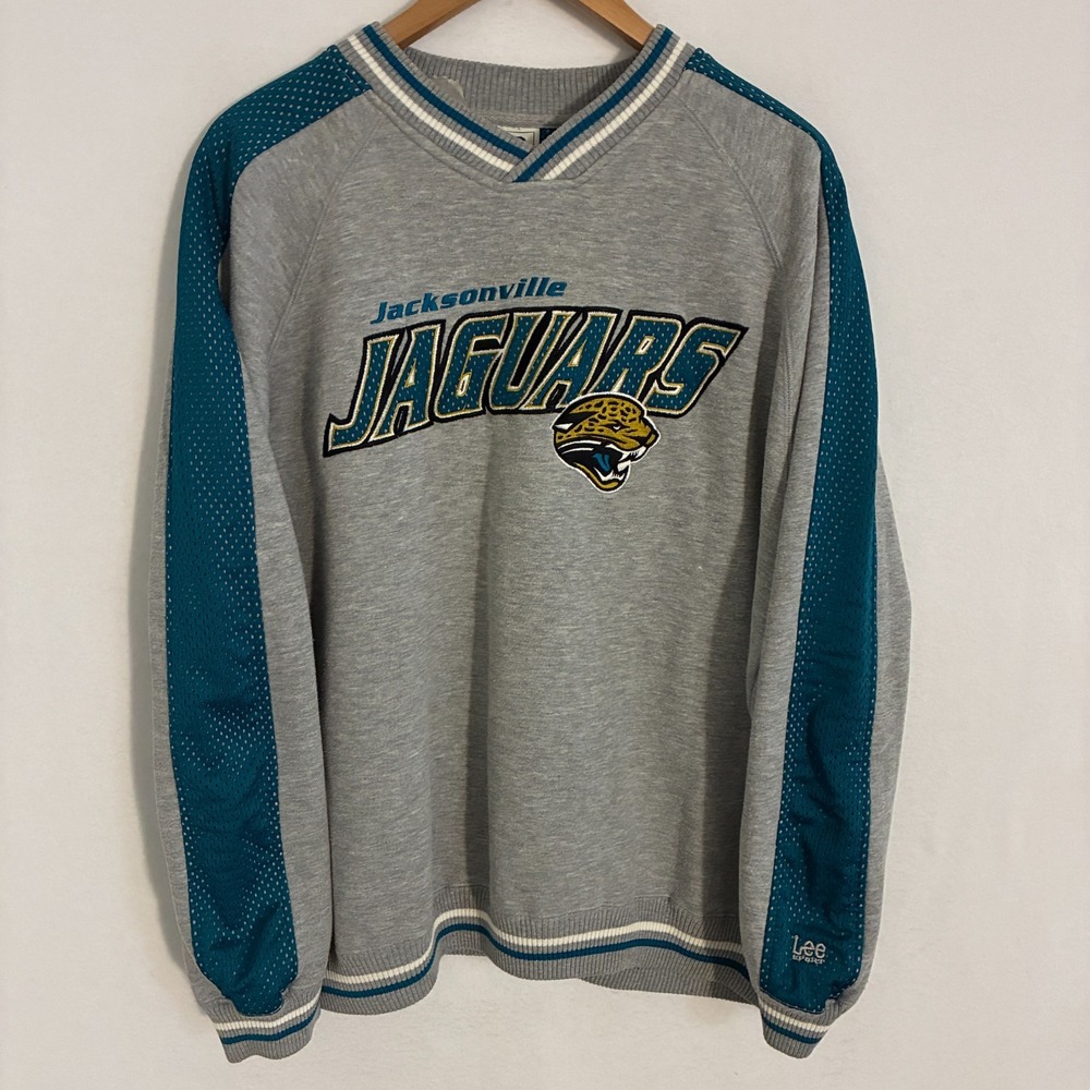 Vtg Jacksonville Jaguars Lee Sport Sweatshirt Men XL Ringer Colorblock Football